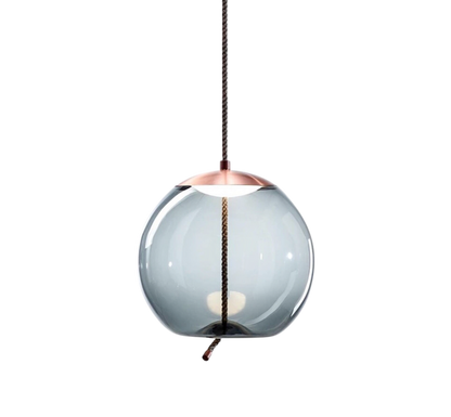 Glass Pendant Lighting | Elegant Rose Gold Design with Adjustable Height 0