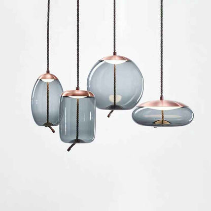 Glass Pendant Lighting | Elegant Rose Gold Design with Adjustable Height 4