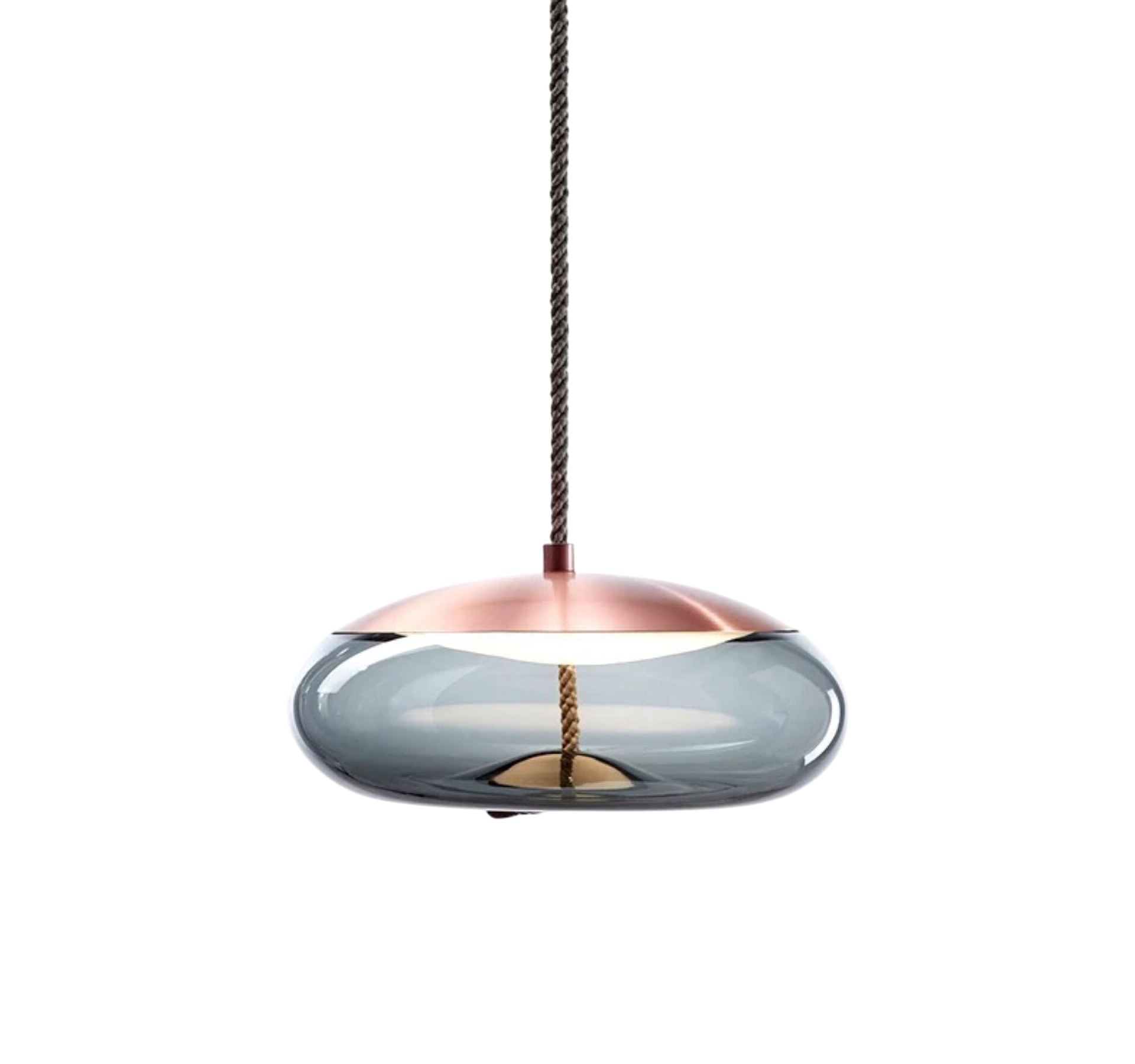 Glass Pendant Lighting | Elegant Rose Gold Design with Adjustable Height 7