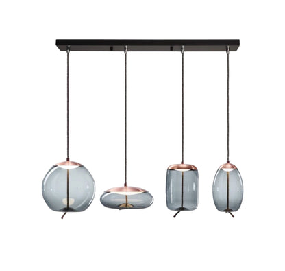 Glass Pendant Lighting | Elegant Rose Gold Design with Adjustable Height 8