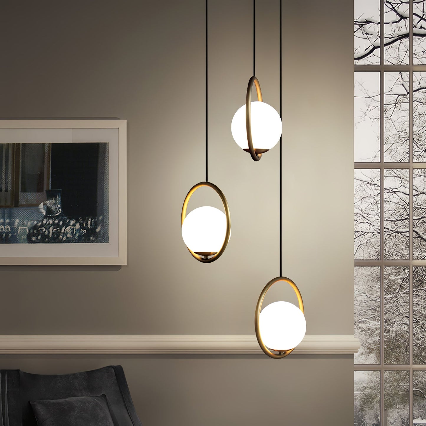Glass Pendant Lighting | Modern Adjustable Design for Kitchen Island 3