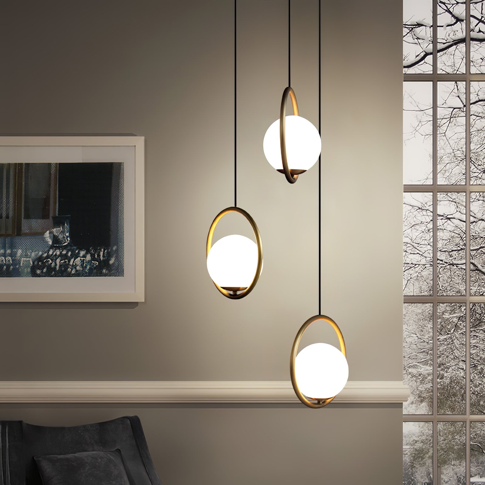 Glass Pendant Lighting | Modern Adjustable Design for Kitchen Island 3