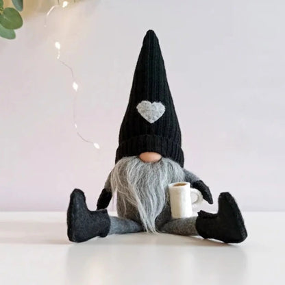 Gnome Christmas Decor | Adorable Knitted Coffee Gnome Ornament for Cozy Spaces 3