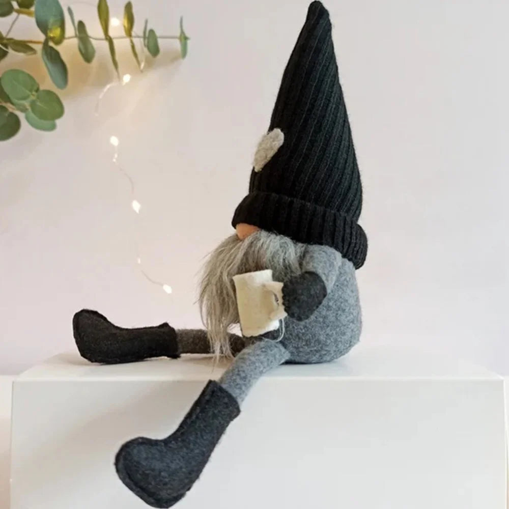 Gnome Christmas Decor | Adorable Knitted Coffee Gnome Ornament for Cozy Spaces 4
