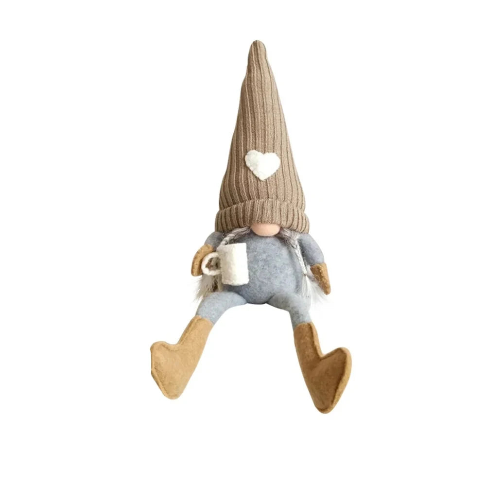 Gnome Christmas Decor | Adorable Knitted Coffee Gnome Ornament for Cozy Spaces 8