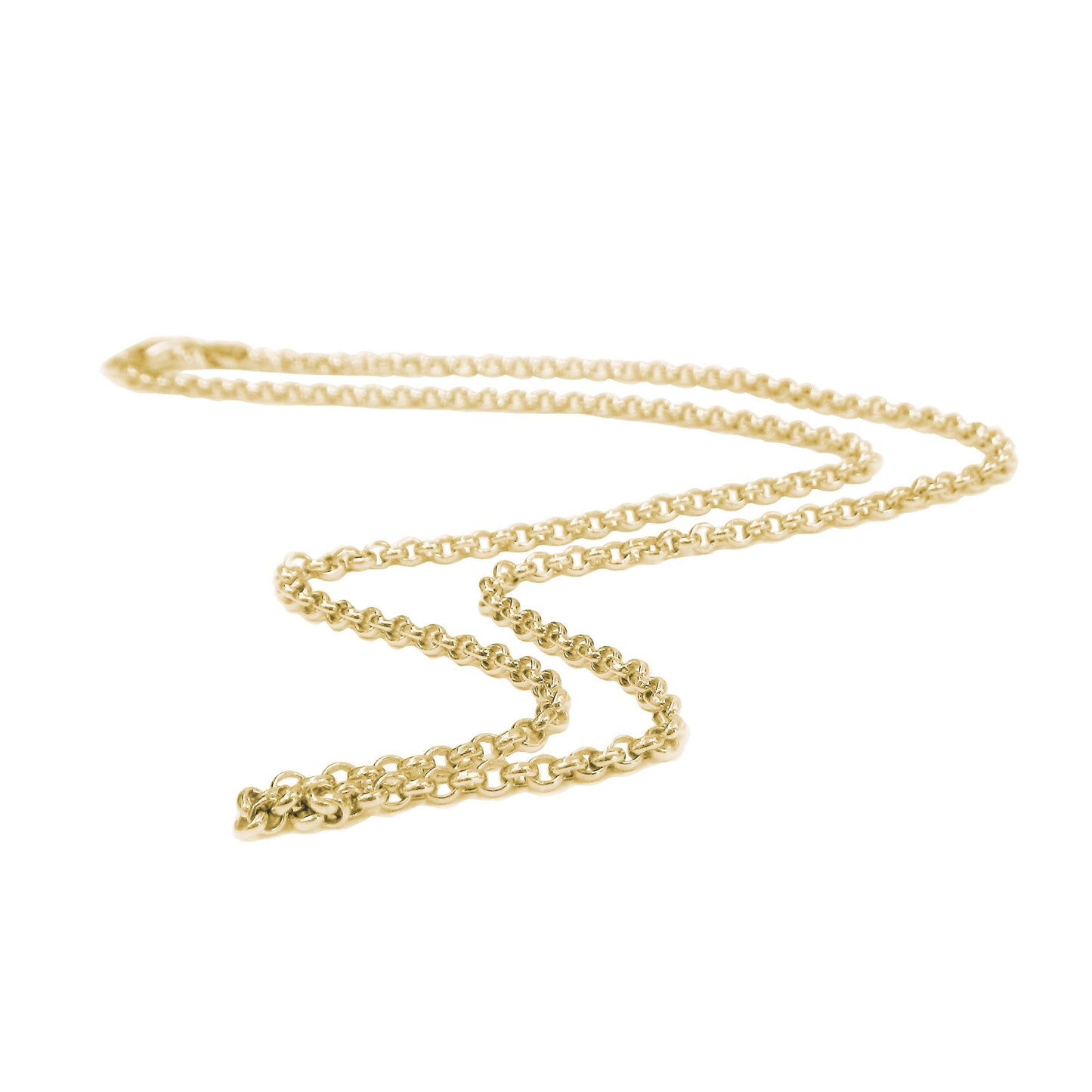 24K Gelbgold Vermeil Dünne Rolo-Kette