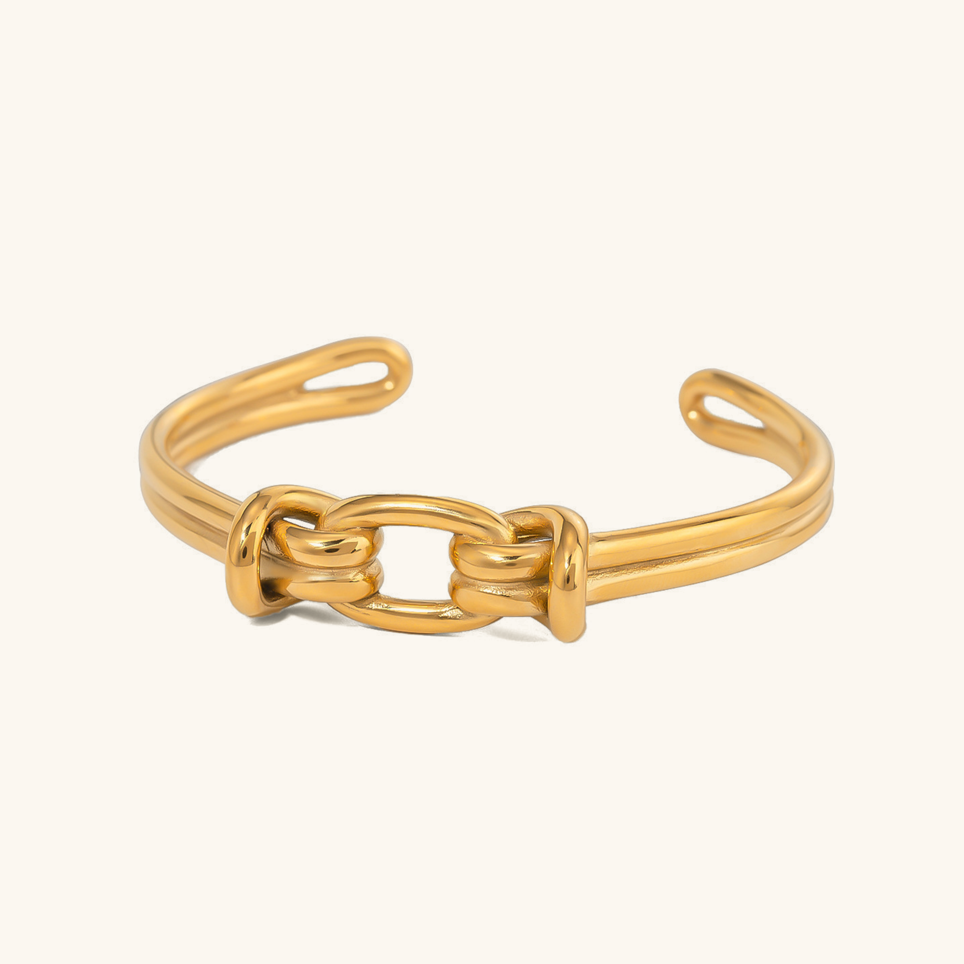 Gold Bangle Bracelet | Waterproof Hypoallergenic Knot Design 0