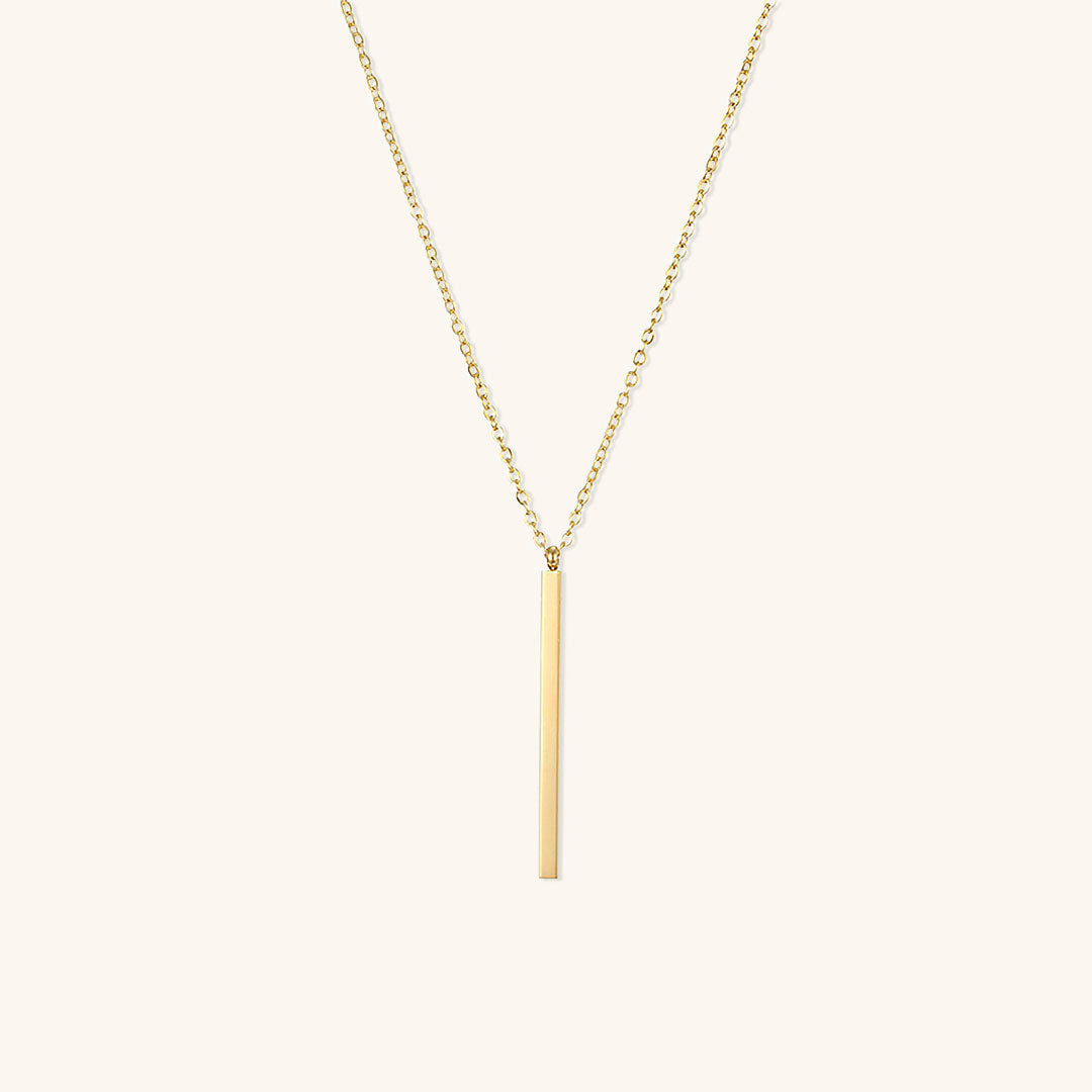 Gold Bar Necklace | Elegant Stainless Steel-Plated Design 0