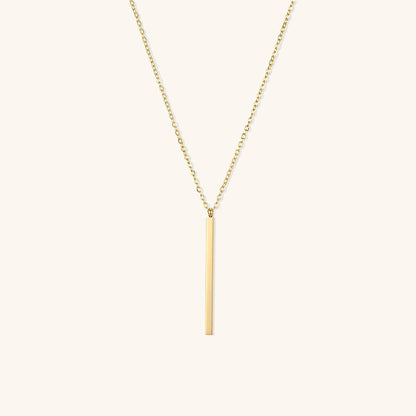 Gold Bar Necklace | Elegant Stainless Steel-Plated Design 0
