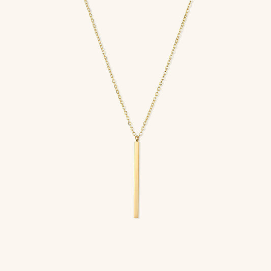 Gold Bar Necklace | Elegant Stainless Steel-Plated Design 0
