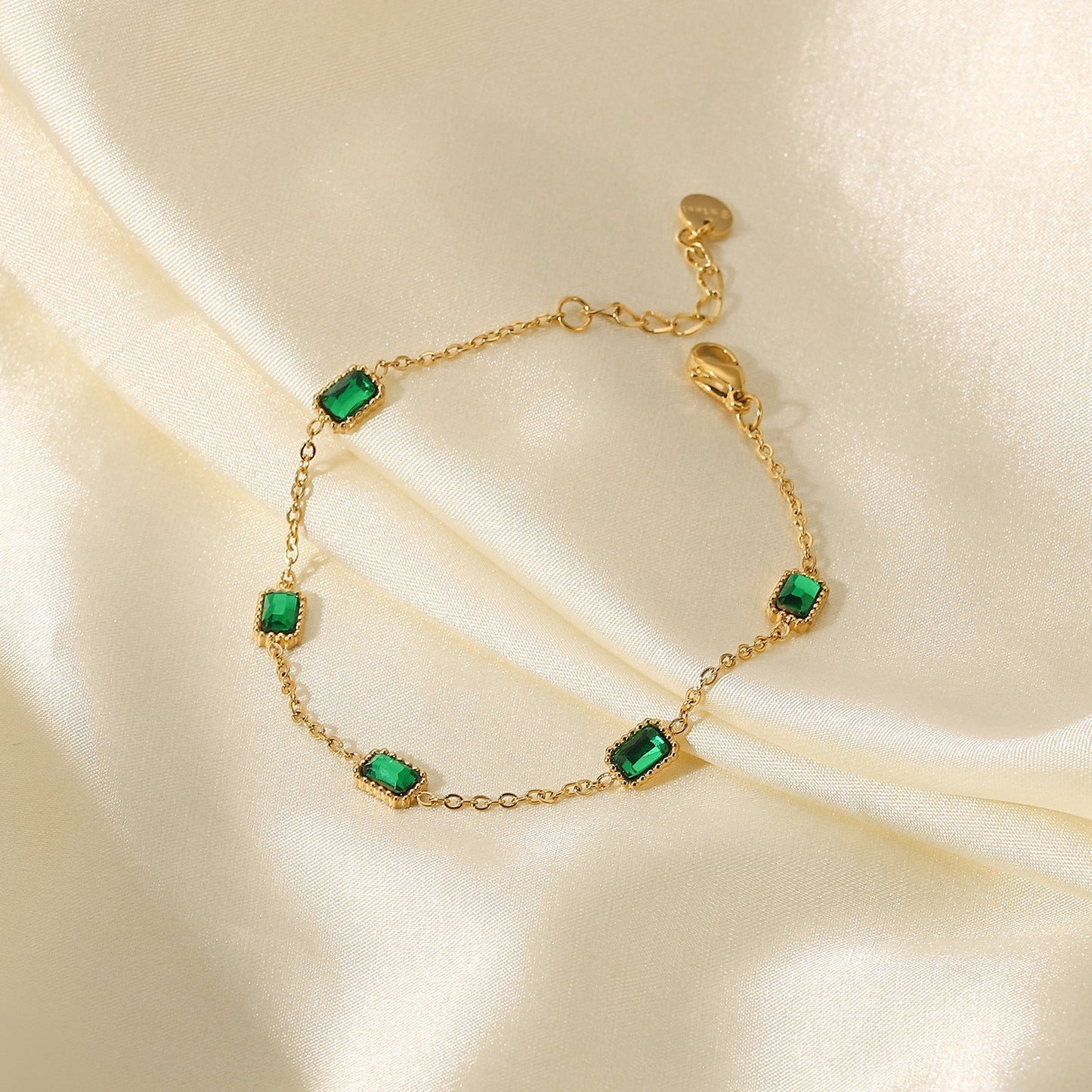 Gold Bracelet for Women | 18k Waterproof Design with Diamond Simulants 5