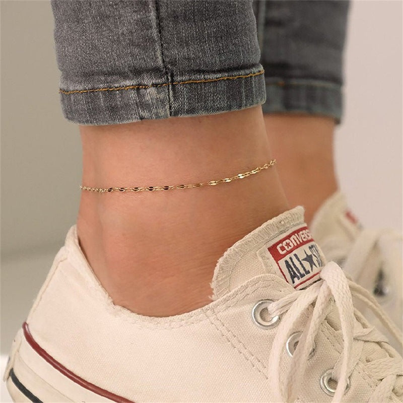 Gold Chain Anklet | Durable Stainless Steel-Plated 14k Gold 1
