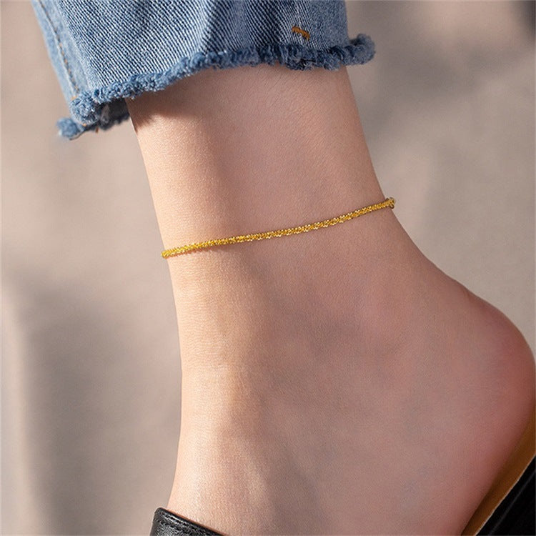 Gold Chain Anklet | Hypoallergenic Stainless Steel-Plated for Sensitive Skin 1