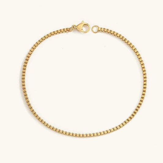 Gold Chain Bracelet | Durable Stainless Steel-Plated 14k Gold 0