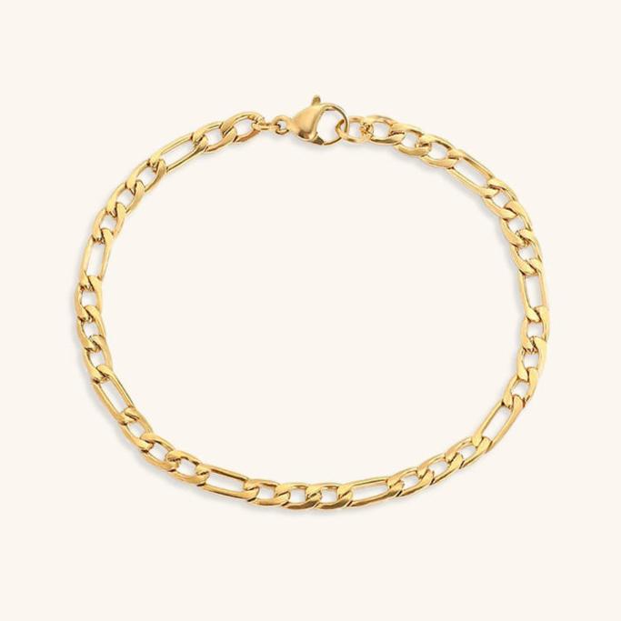 Gold Chain Bracelet | Durable Stainless Steel-Plated 14k Gold Design 0