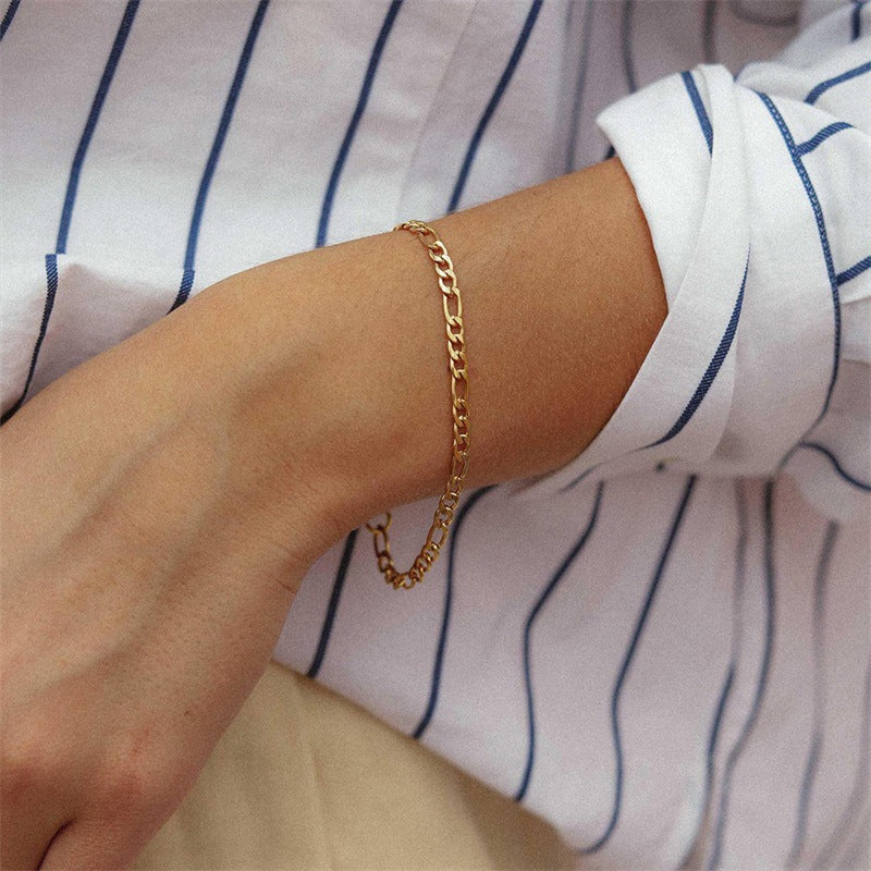 Gold Chain Bracelet | Durable Stainless Steel-Plated 14k Gold Design 1