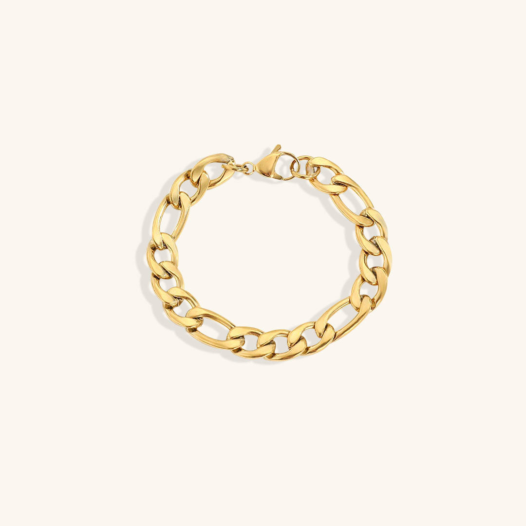 Gold Chain Bracelet | Durable Stainless Steel-Plated 14k Gold Design 18