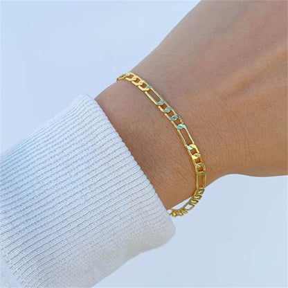 Gold Chain Bracelet | Durable Stainless Steel-Plated 14k Gold Design 2
