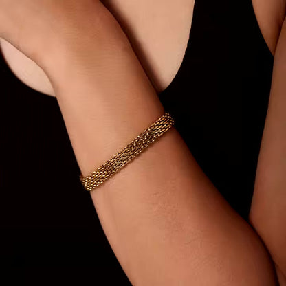 Gold Chain Bracelet | Elegant Multi-Chain Design, Waterproof & Hypoallergenic 2