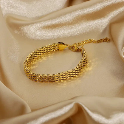 Gold Chain Bracelet | Elegant Multi-Chain Design, Waterproof & Hypoallergenic 4