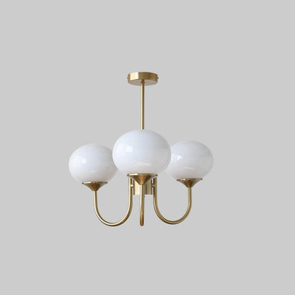 Gold Chandelier | Modern Design with Pink Glass Shades for Dining Room 12