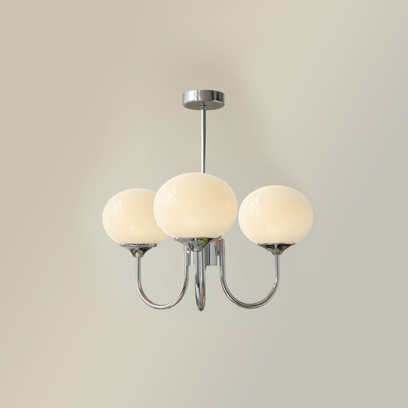 Gold Chandelier | Modern Design with Pink Glass Shades for Dining Room 14