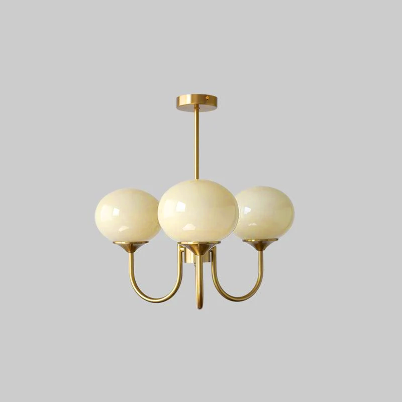 Gold Chandelier | Modern Design with Pink Glass Shades for Dining Room 16