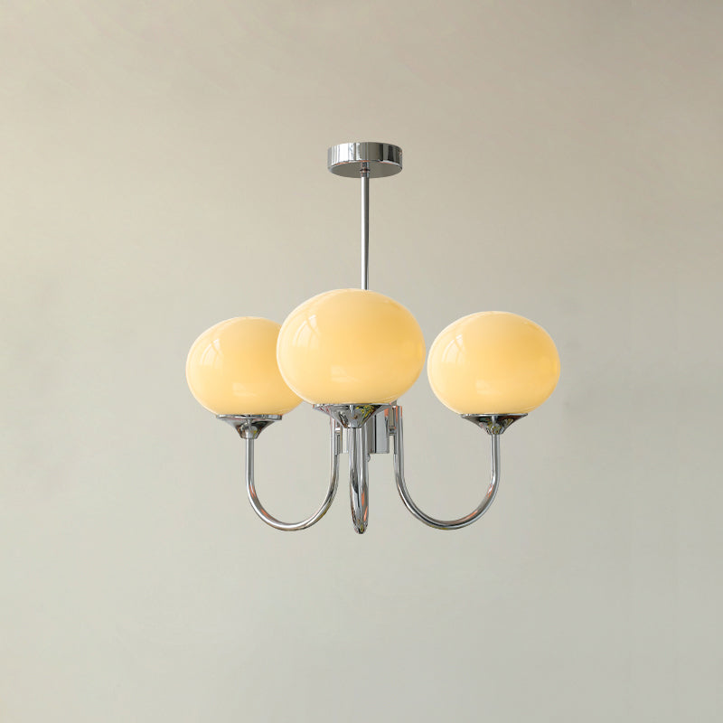 Gold Chandelier | Modern Design with Pink Glass Shades for Dining Room 19