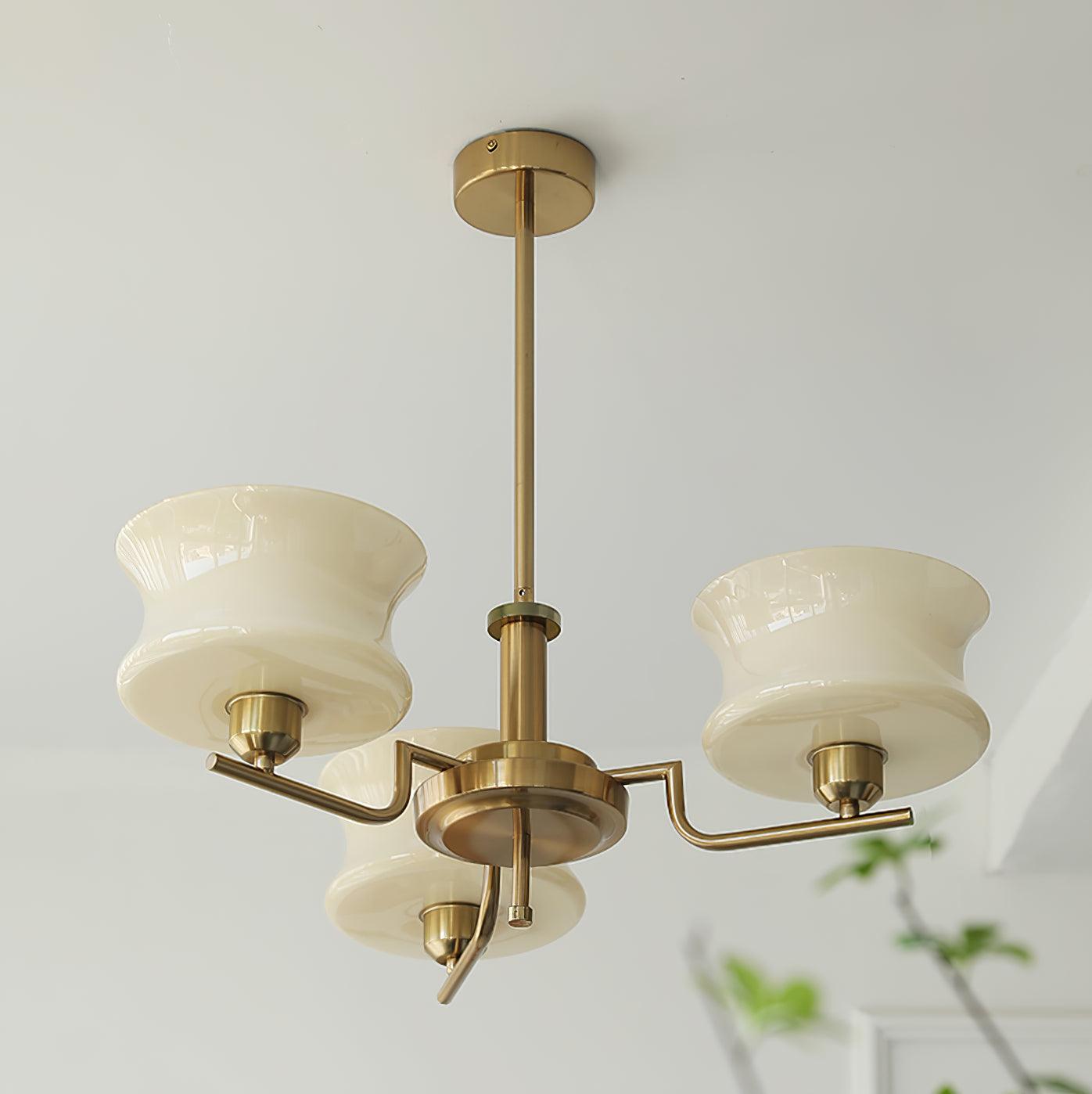 Gold Chandelier | Vintage Style Light for Dining Room or Living Space 0