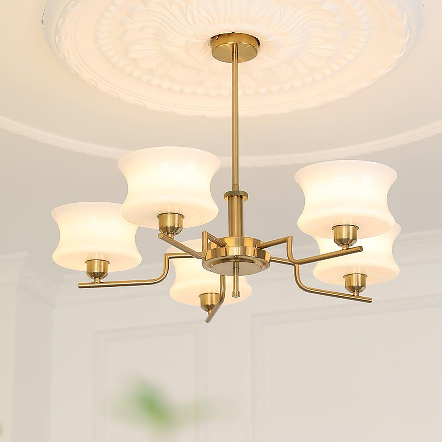 Gold Chandelier | Vintage Style Light for Dining Room or Living Space 3
