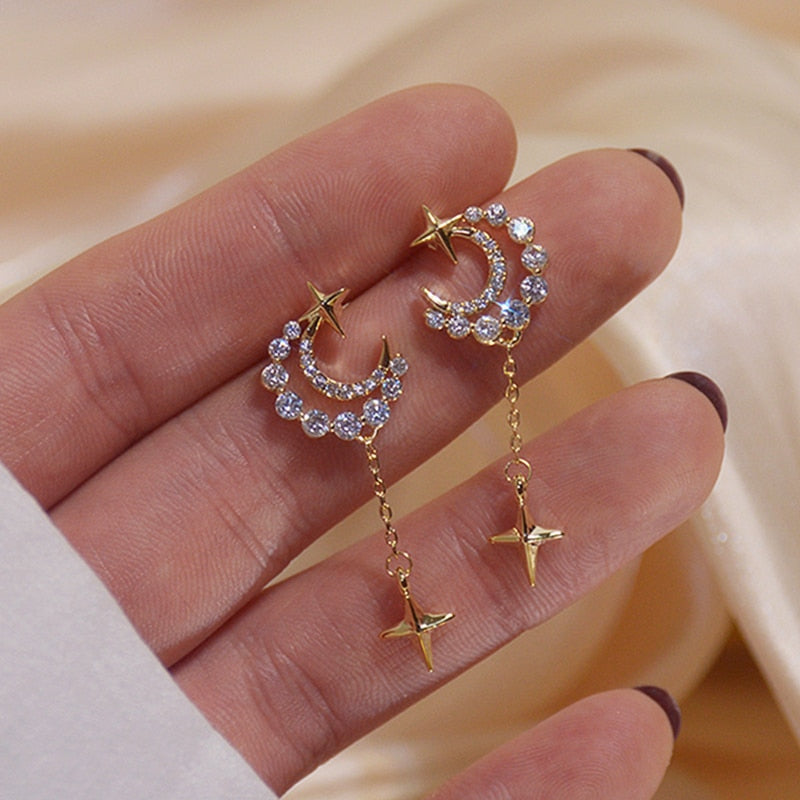 Gold Drop Earrings | Hypoallergenic S925 Silver with 18K Gold Finish 0