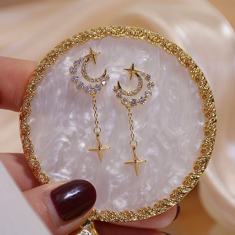 Gold Drop Earrings | Hypoallergenic S925 Silver with 18K Gold Finish 3