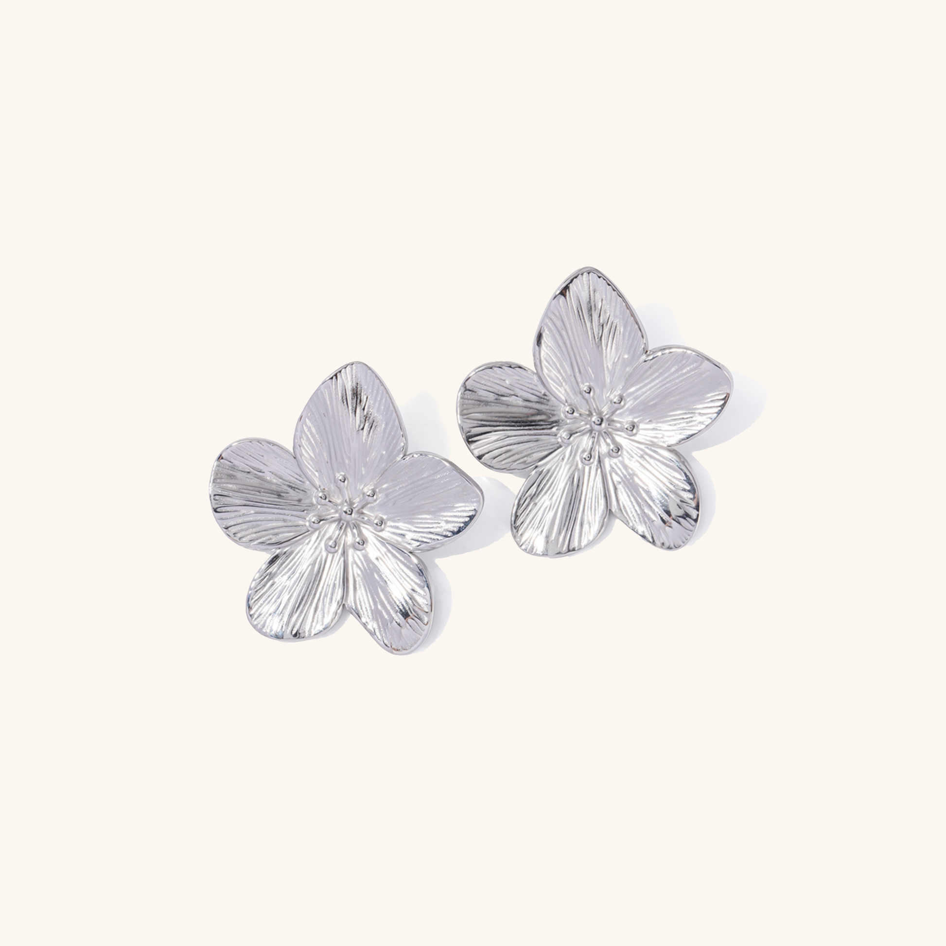 Gold Earrings for Women | 18k Gold-Plated Floral Design, Hypoallergenic 2