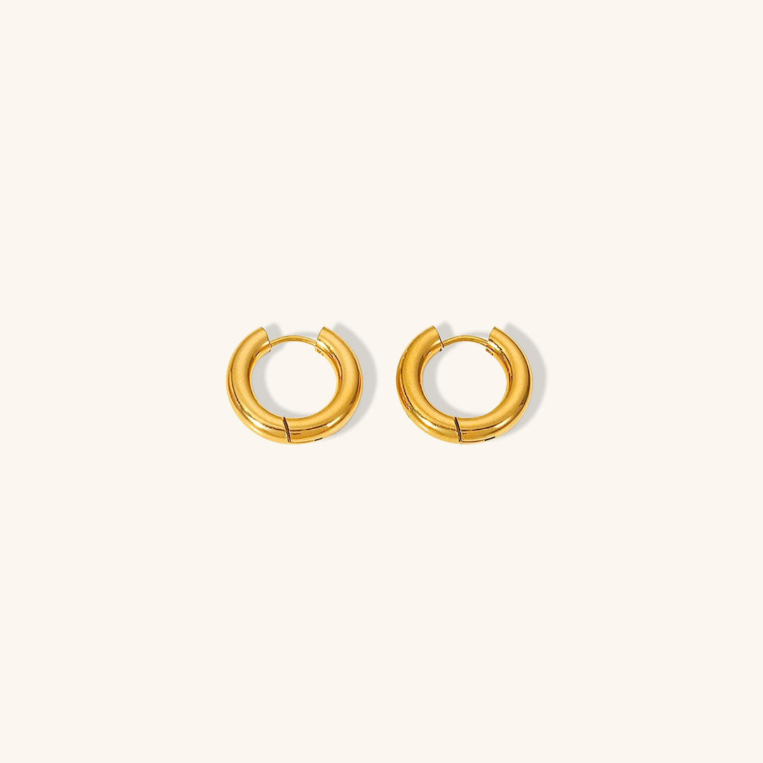 Gold Hoop Earrings | 18k Gold-Plated Stainless Steel with Elegant Design 0