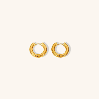 Gold Hoop Earrings | 18k Gold-Plated Stainless Steel with Elegant Design 0