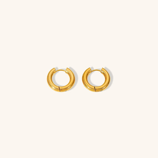 Gold Hoop Earrings | 18k Gold-Plated Stainless Steel with Elegant Design 0