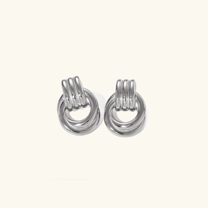 Gold Hoop Earrings | 18k Waterproof Layered Design for Durability 4