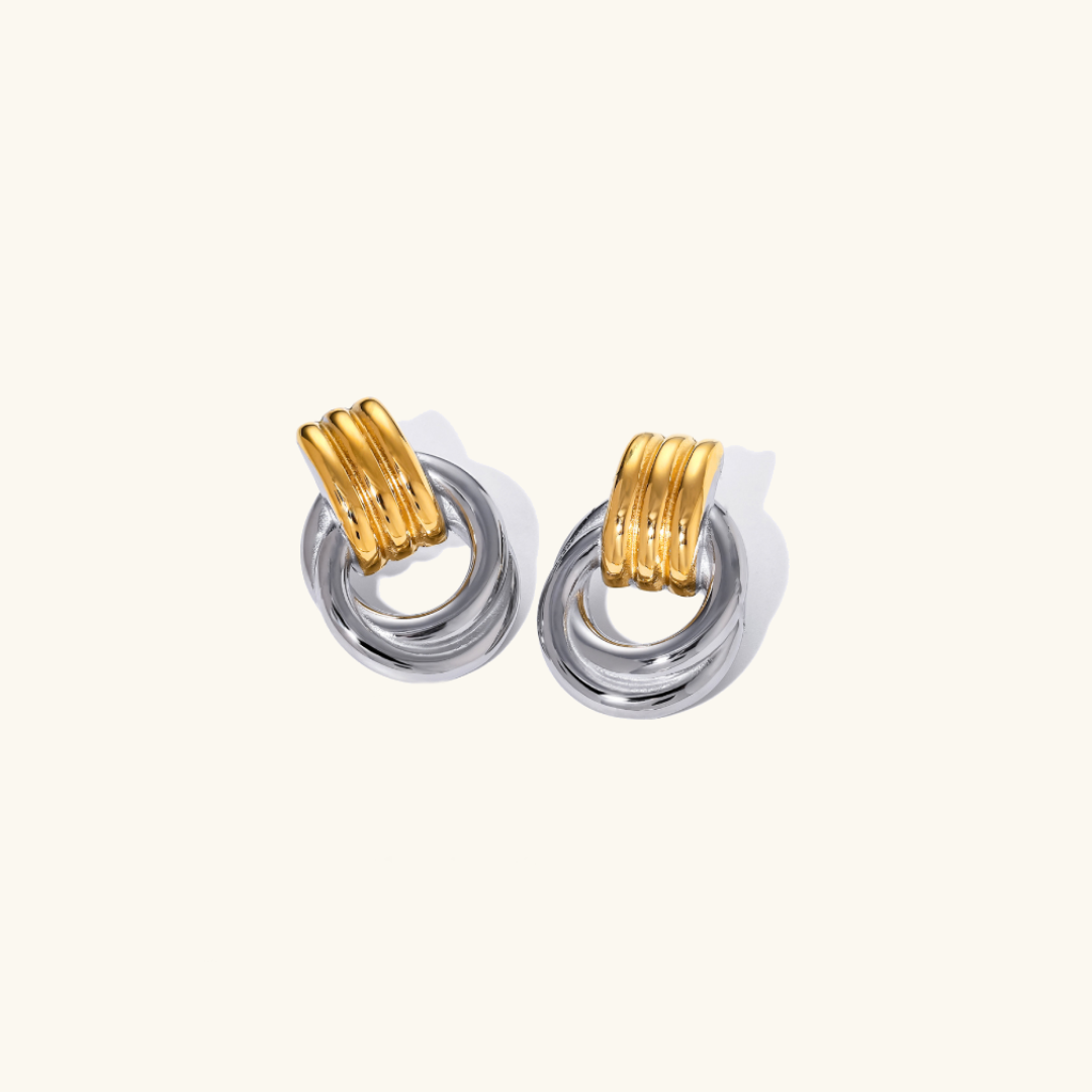 Gold Hoop Earrings | 18k Waterproof Layered Design for Durability 5