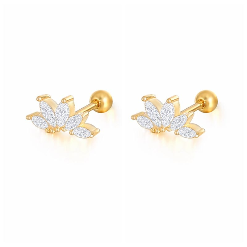 Gold Hoop Earrings | Hypoallergenic S925 Sterling Silver with Crystal Pave Design 0