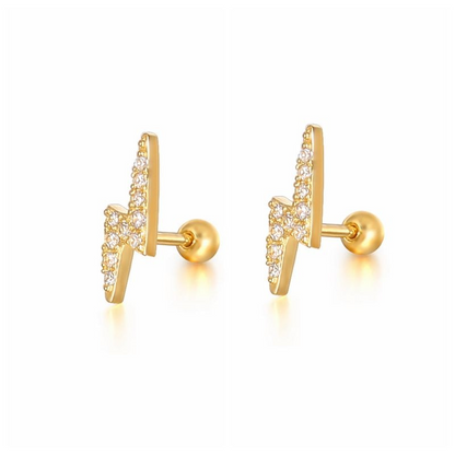 Gold Hoop Earrings | Hypoallergenic S925 Sterling Silver with Crystal Pave Design 2