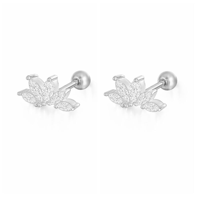Gold Hoop Earrings | Hypoallergenic S925 Sterling Silver with Crystal Pave Design 3