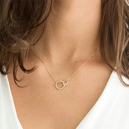 Gold Hoop Necklace | Ethically Sourced Stainless Steel with 14k Gold Finish 1