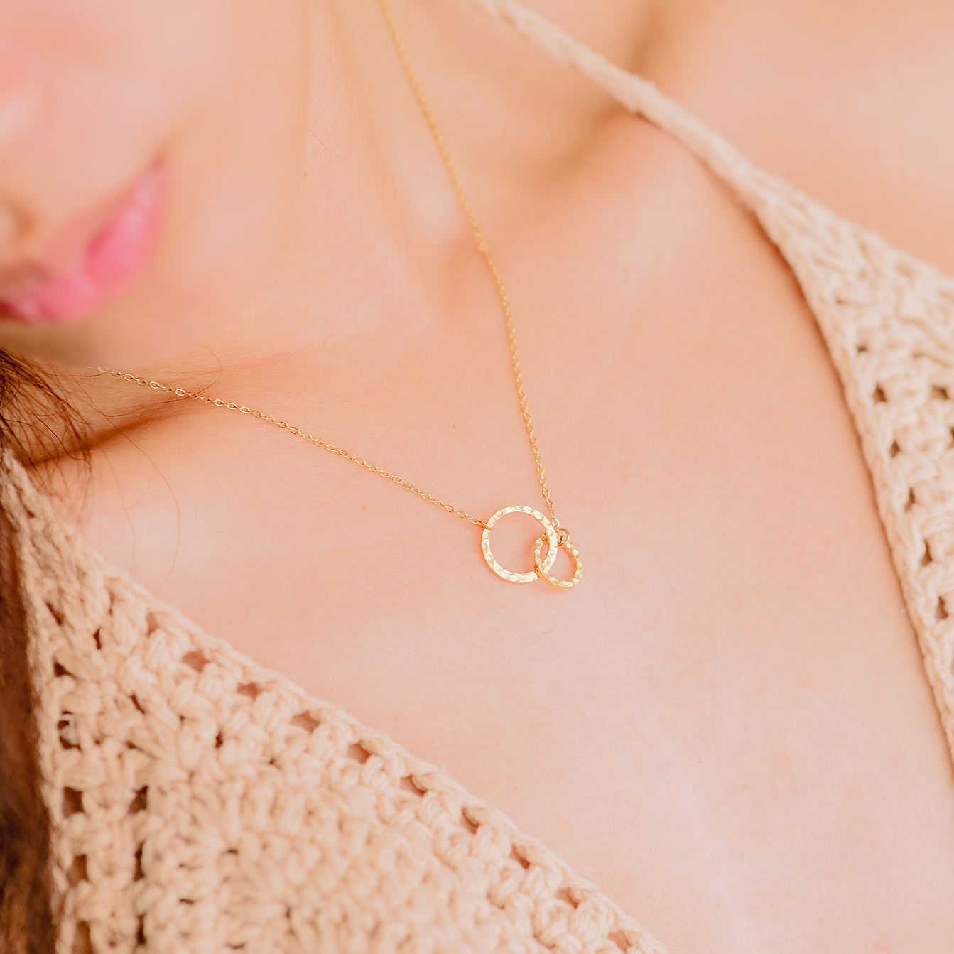 Gold Hoop Necklace | Ethically Sourced Stainless Steel with 14k Gold Finish 4