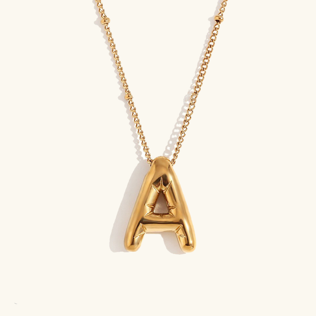 Gold Initial Necklace | Hypoallergenic 18k Gold-Plated Pendant 0