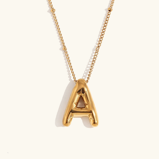 Gold Initial Necklace | Hypoallergenic 18k Gold-Plated Pendant 0