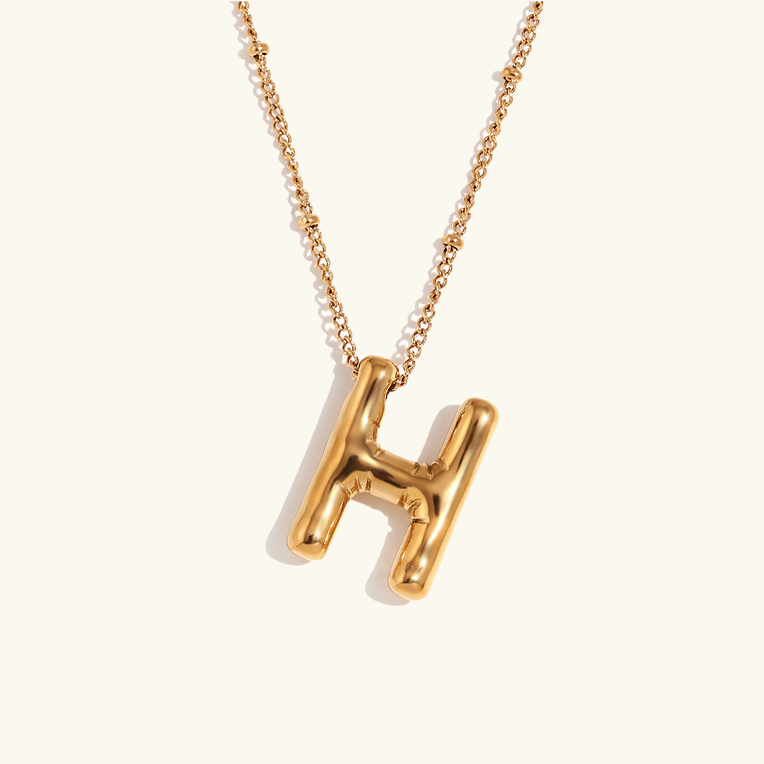 Gold Initial Necklace | Hypoallergenic 18k Gold-Plated Pendant 11