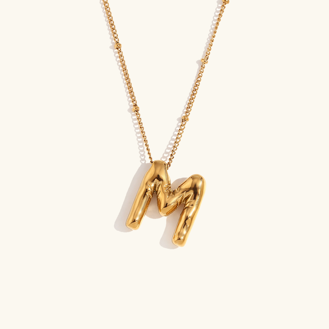 Gold Initial Necklace | Hypoallergenic 18k Gold-Plated Pendant 13
