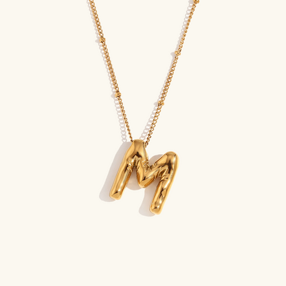 Gold Initial Necklace | Hypoallergenic 18k Gold-Plated Pendant 13