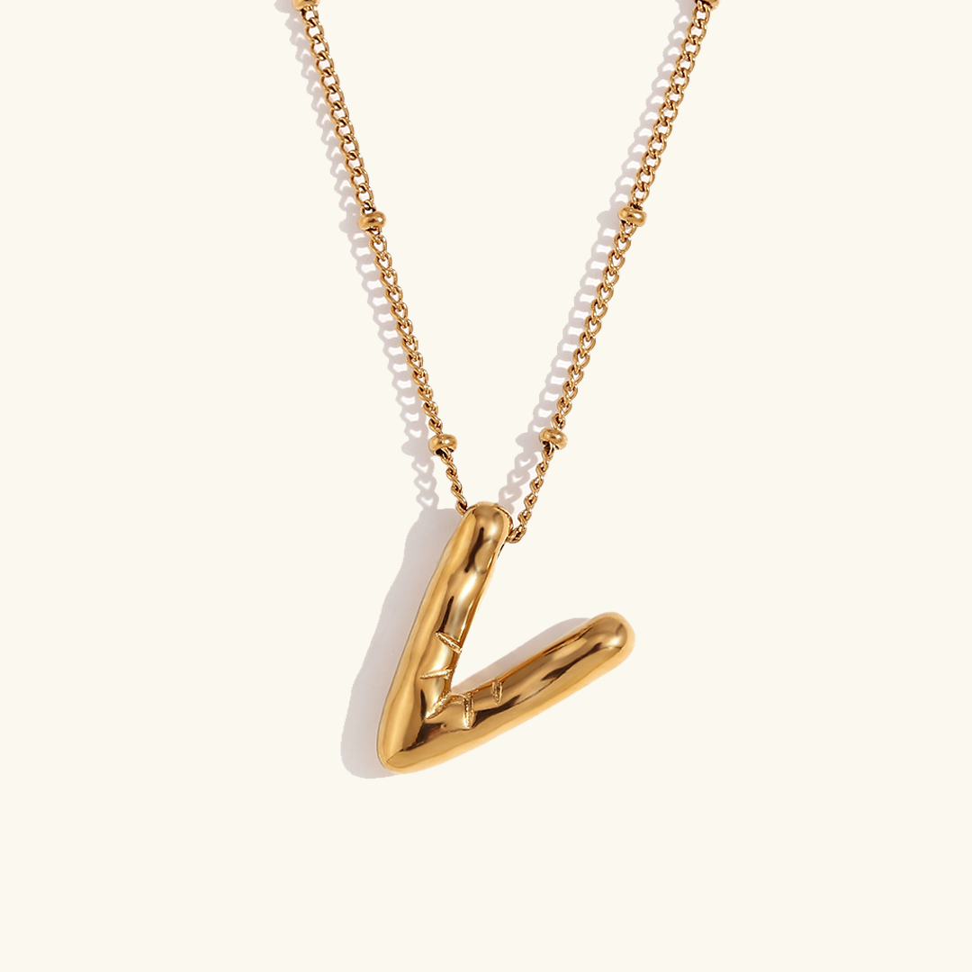 Gold Initial Necklace | Hypoallergenic 18k Gold-Plated Pendant 16