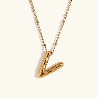 Gold Initial Necklace | Hypoallergenic 18k Gold-Plated Pendant 16
